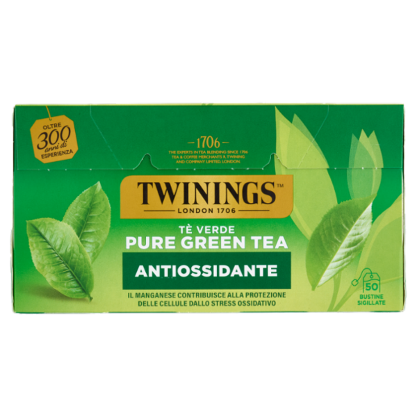 Twinings Pure Green Tea Tè Verde Antiossidante 50 filtri The 100 g