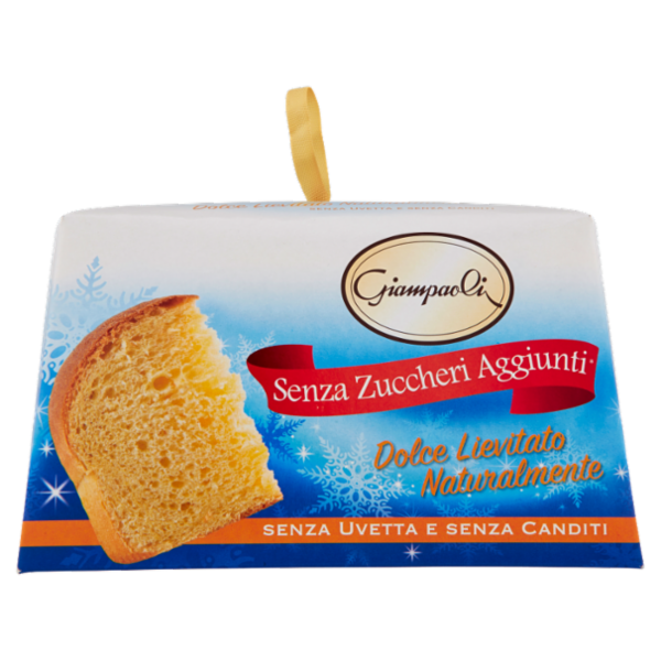 Giampaoli Senza Zuccheri Aggiunti* Dolce Lievitato Naturalmente Senza Uvetta e Senza Canditi 600 g