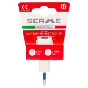 Scame Adattatore Multiplo 10A 3 Prese 10A 2P+T 250V