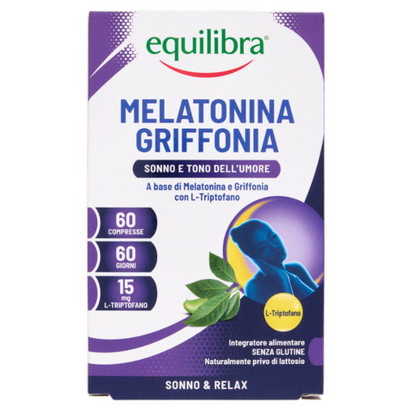 equilibra Melatonina Griffonia Sonno e Tono dell'Umore 60 Compresse 4,8 g