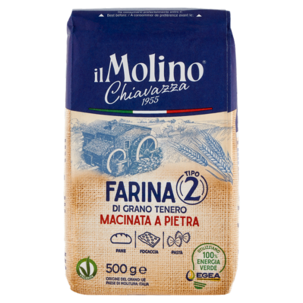 Il Molino Chiavazza Farina Tipo 2 di Grano Tenero 500 g
