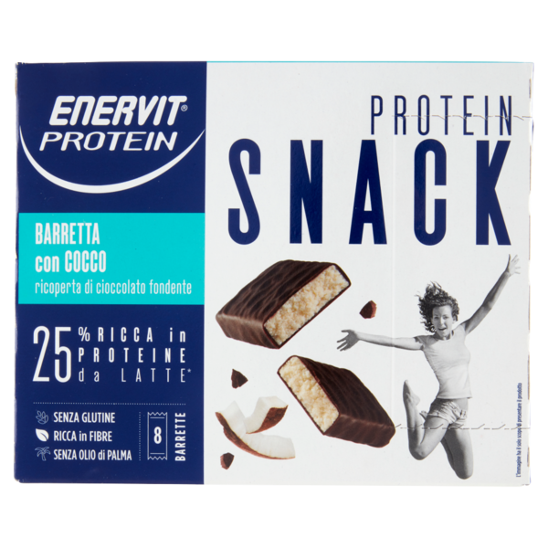 Enervit Protein Protein Snack Barretta con Cocco 8 x 27 g