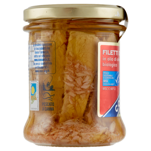 Consorcio Filetti di Tonno in olio di oliva extra vergine biologico 180 g