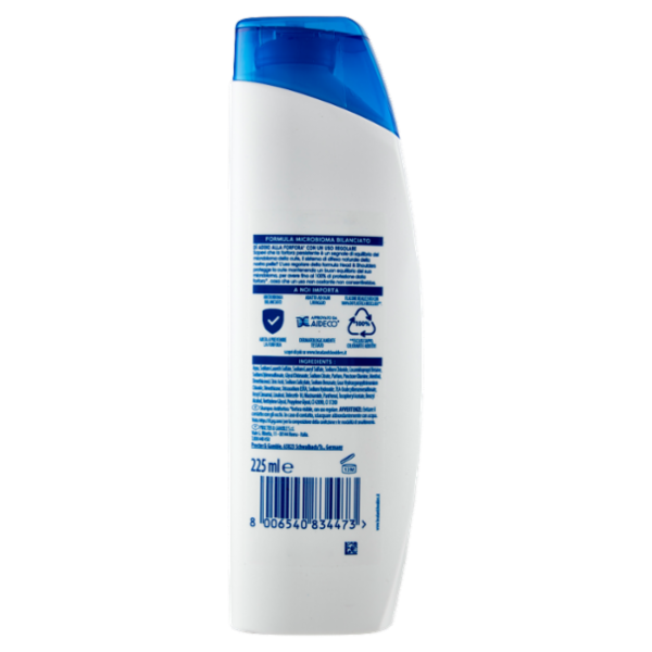 Head & Shoulders Shampoo Antiforfora Menthol Fresh 225 ml