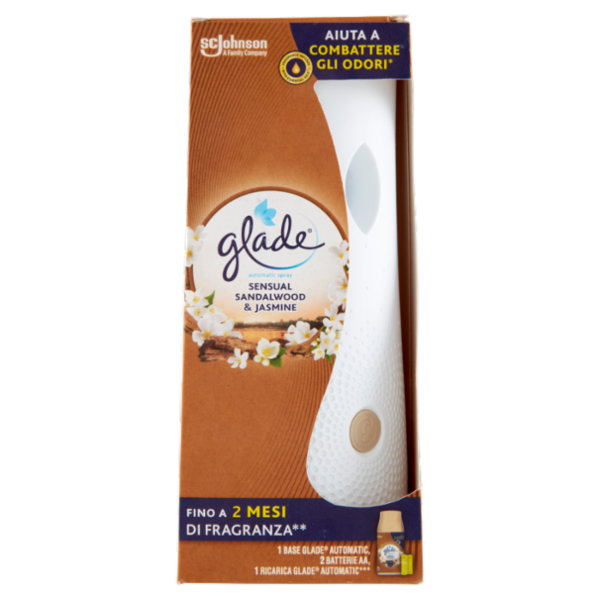 Glade Automatic Spray, Profumatore per Ambienti, Fragranza Gelsomino e Sandalo di Bali 269 ml