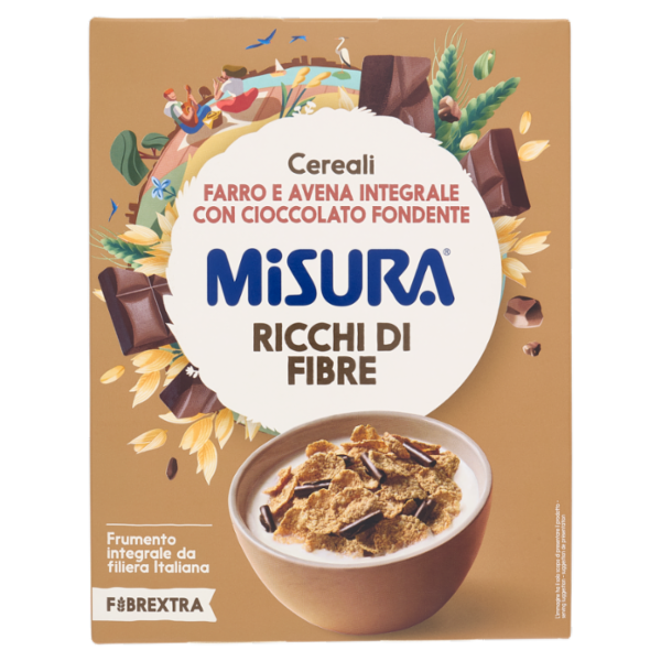 Misura Fibrextra Cereali Farro e Avena Integrale con Cioccolato Fondente 300 g