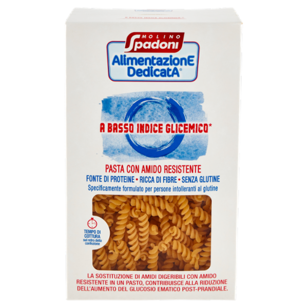 Molino Spadoni AlimentazionE DedicatA a Basso Indice Glicemico* Pasta Amido Resistente Fusilli 400 g