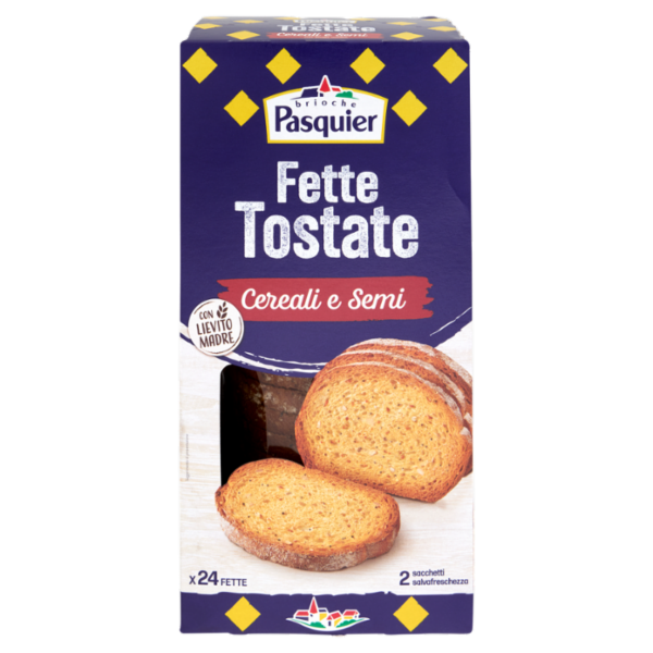 Brioche Pasquier Fette Tostate Cereali e Semi 24 Fette 240 g