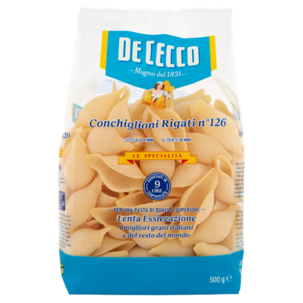 De Cecco Le Specialità Conchiglioni Rigati n°126 500 g