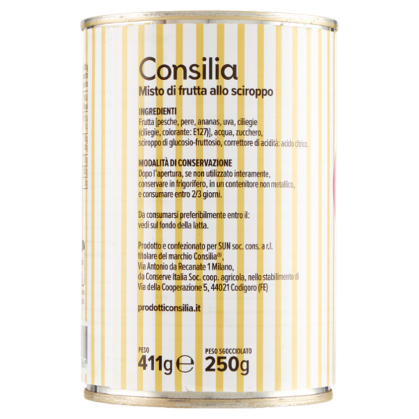 Consilia Macedonia di Frutta allo Sciroppo 411 g