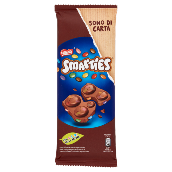 NESTLÉ Smarties Tavoletta cioccolato al latte con mini Smarties 90g