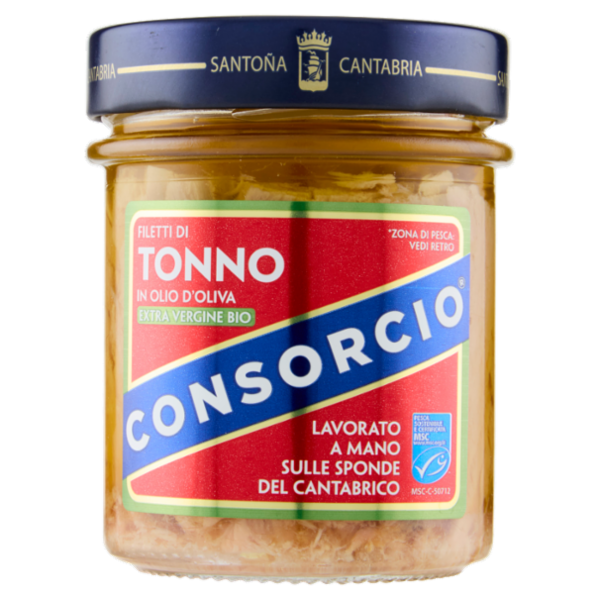 Consorcio Filetti di Tonno in Olio di Oliva Extra Vergine Bio 180 g