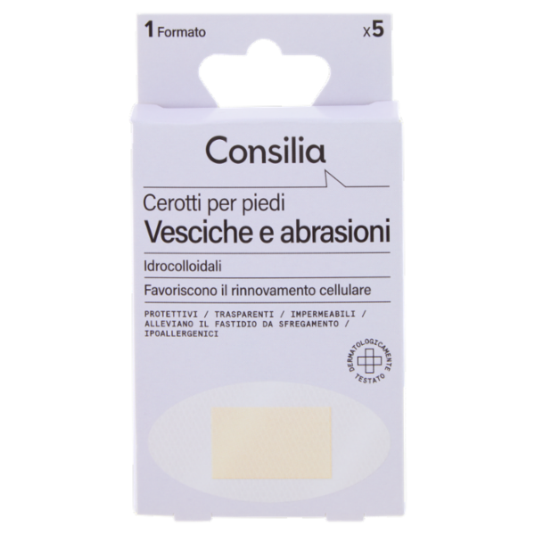 Consilia Cerotti per Vesciche e Abrasioni Monoformato 5 pezzi