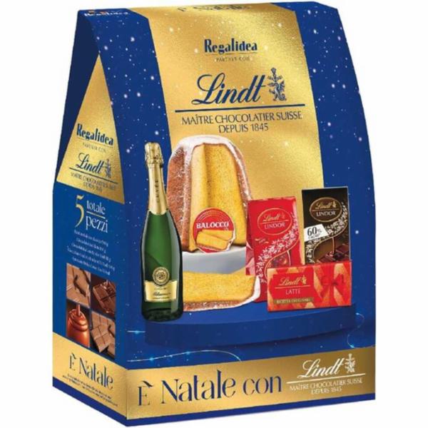 Scatola E' Natale Con Lindt Con Pandoro (5 Pezzi)