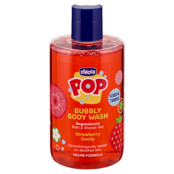 Chicco Pop Bubbly Body Wash Bagnodoccia Strawberry Candy 300 mL