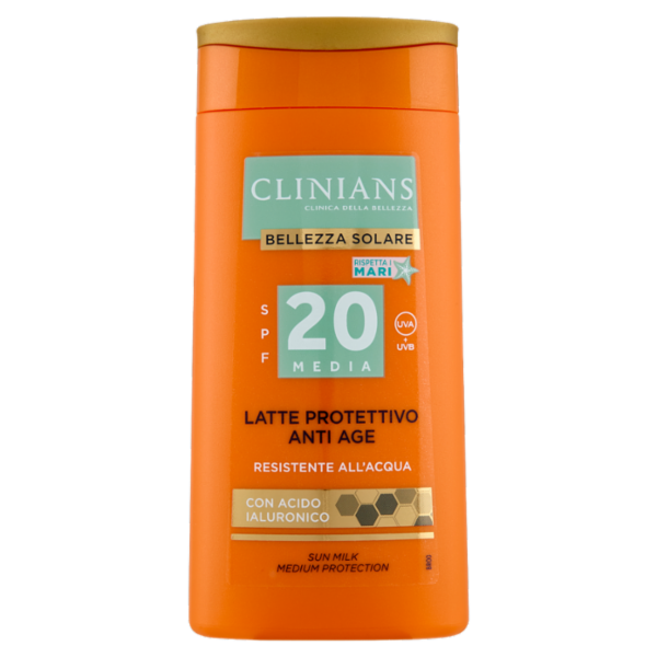 Clinians Bellezza Solare Latte Protettivo Anti Age SPF20 Media 200 mL