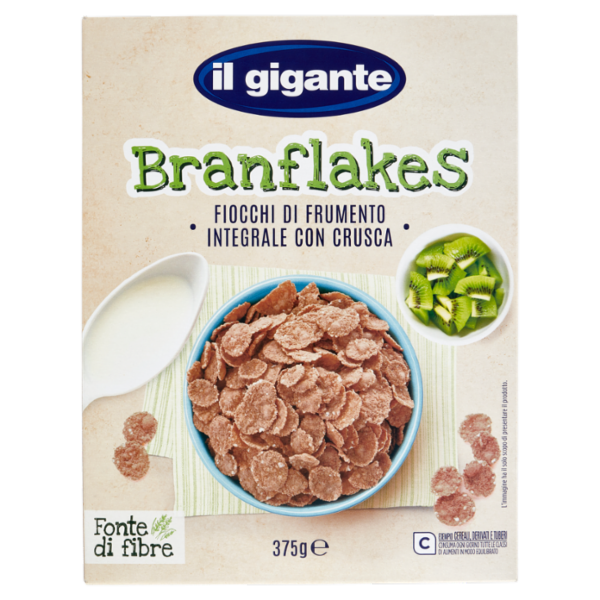 IL GIGANTE Branflakes Fiocchi di Frumento Integrale con Crusca 375 g