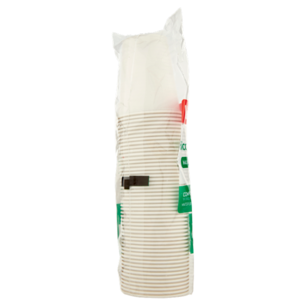 Vanto Bicchieri in Mater Bi Biodegradabili e Compostabili Ecologici 200 cc 50 pezzi