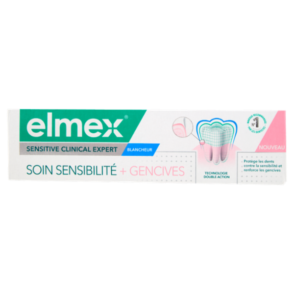 elmex dentifricio Sensitive Clinical Expert Sensibilità + Gengive sane sbiancante 75 ml