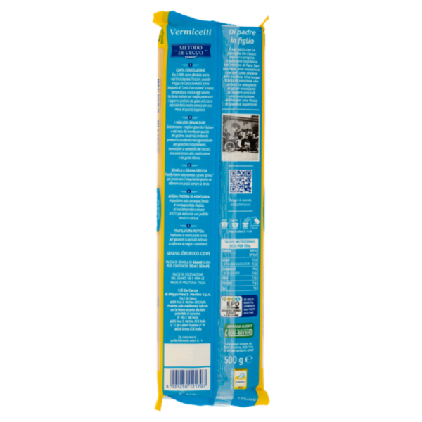 De Cecco Vermicelli n°170 500 g