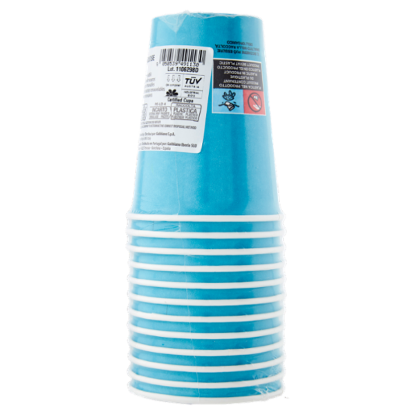 Smart Ecotable Bicchieri in Cartoncino Compostabile Turquoise 25 cl 12 pz