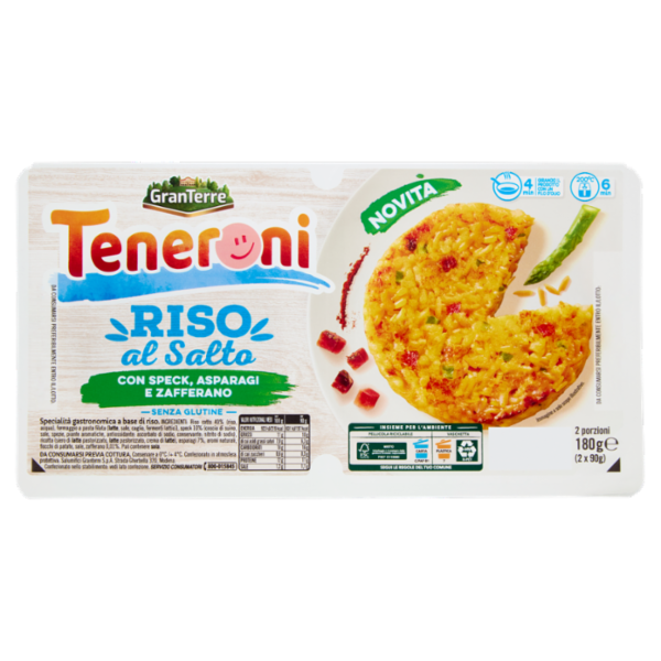 Teneroni Riso al Salto con Speck, Asparagi e Zafferano 2 x 90 g