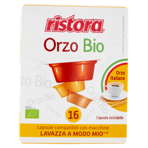 ristora Orzo Bio Capsule compatibili con macchine Lavazza a Modo Mio* 16 x 2,5 g