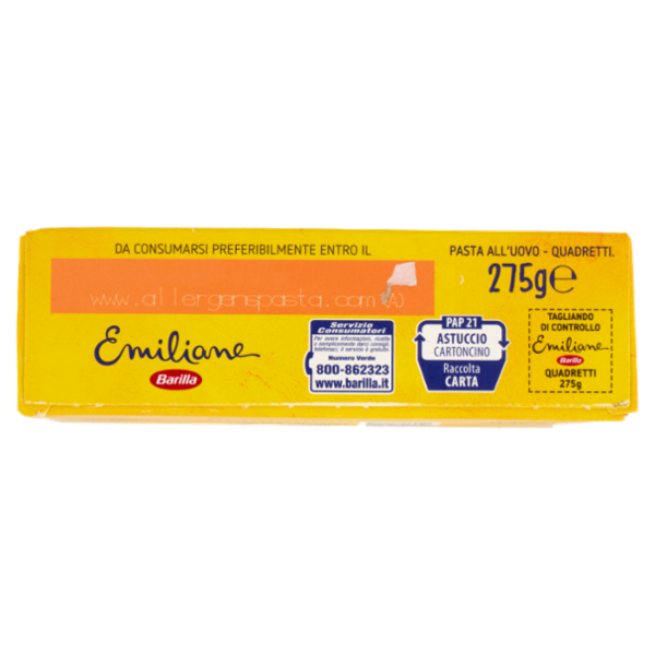 Barilla Emiliane Quadretti Pasta all'Uovo 275g