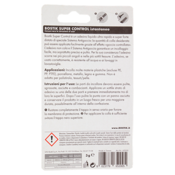 Bostik Super Control istantaneo 3 g