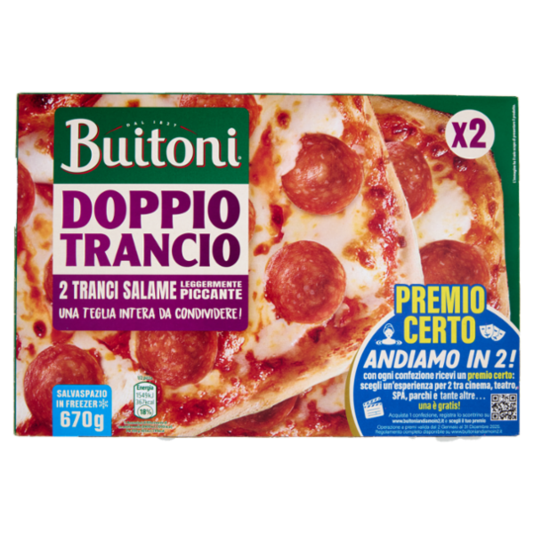 Buitoni Doppio Trancio Salame Leggermente Piccante 2 Tranci 670 g