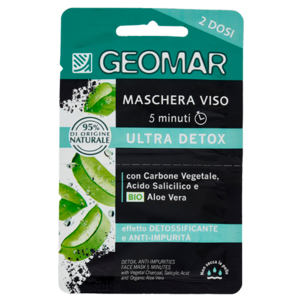 Geomar Maschera Viso 5 minuti Ultra Detox 2 x 7,5 mL