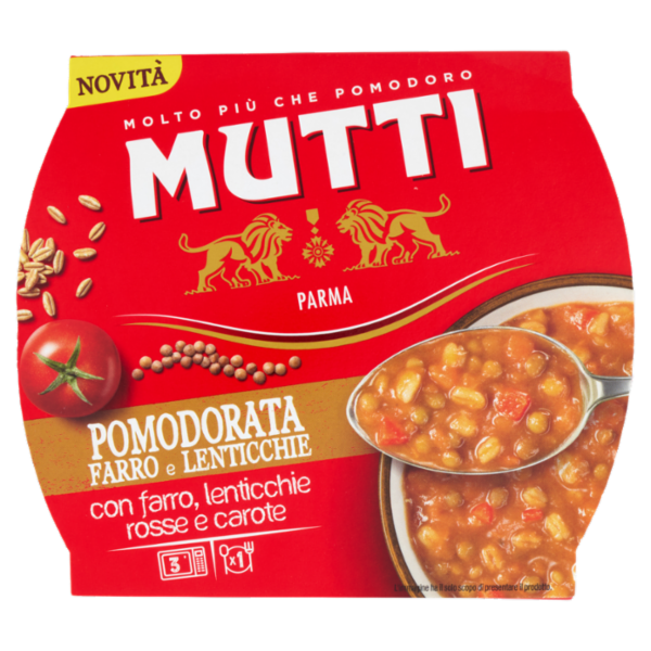 Mutti Pomodorata Farro e Lenticchie con farro, lenticchie rosse e carote 310 g