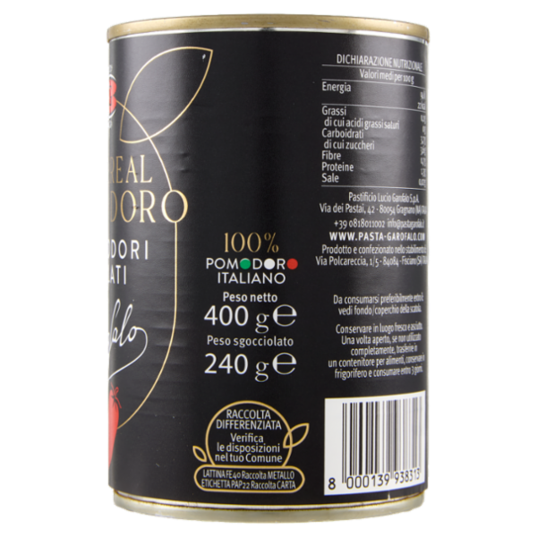 Garofalo Potere al Pomodoro Pomodori Pelati 400 g