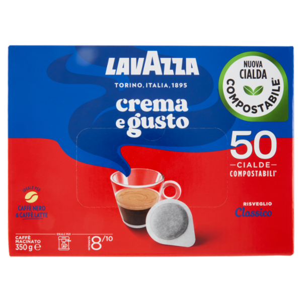 Lavazza crema e gusto Classico 50 Cialde Compostabili* 350 g