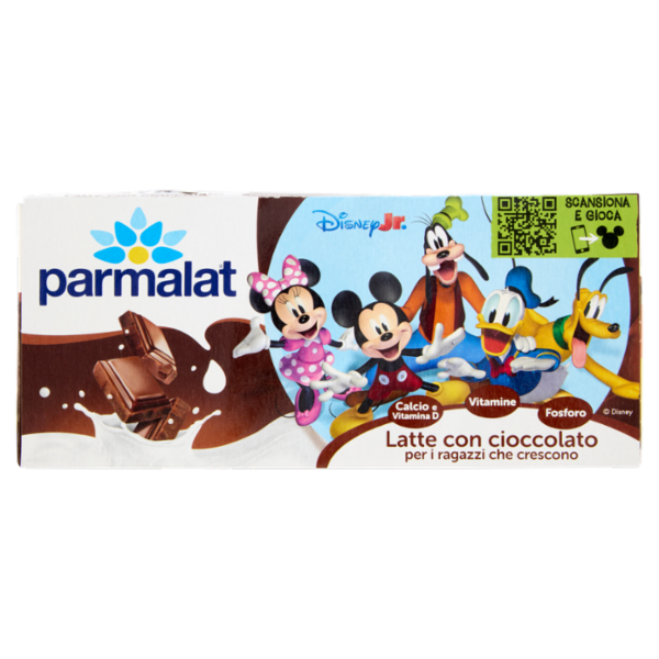 parmalat Latte con cioccolato per i ragazzi che crescono Disney Jr. 3 x 200 ml