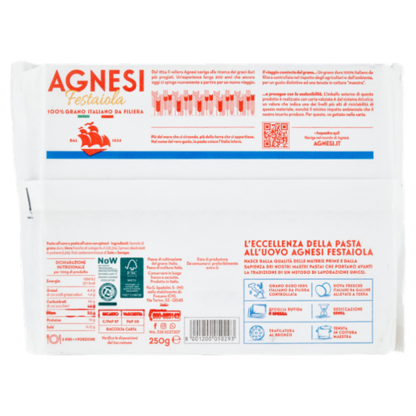 Agnesi Festaiola Tagliatelle Paglia e Fieno 250 g