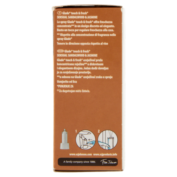 Glade Touch&Fresh Ricarica, Profumatore per Ambienti, Fragranza Sensual Sandalwood & Jasmine 10ml