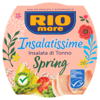 Rio Mare Insalatissime Insalata Di Tonno Spring Con Asparagi, Riso, Piselli, Carote e Limone 160 g