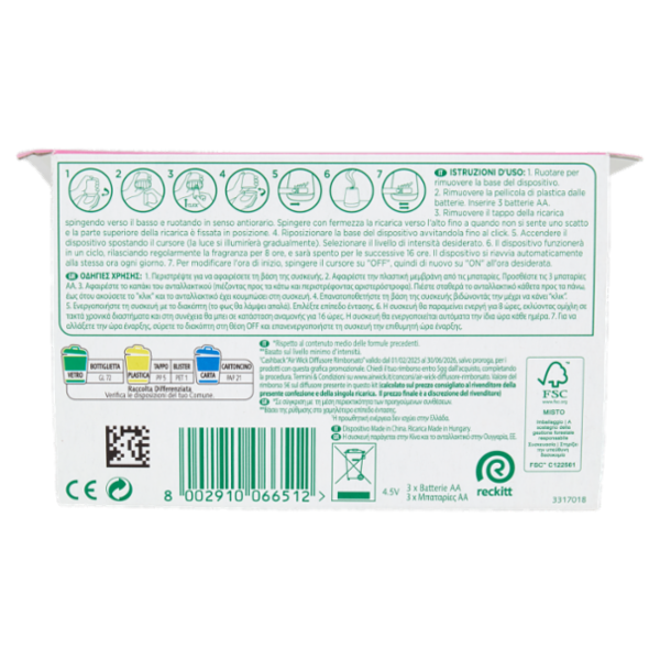 Air Wick Diffusore di Fragranza con oli essenziali Peonia Bianca e Gelsomino 20 mL