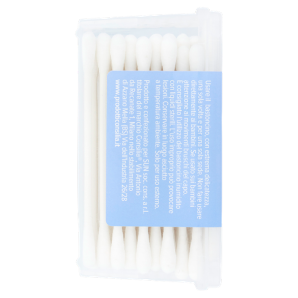 Consilia Bastoncini Cotonati Biodegradabili e Compostabili 200 pezzi