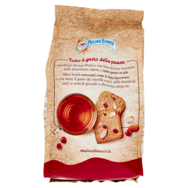 Mulino Bianco Mini Fette Biscottate con Mirtilli Rossi e Mandorle 90g