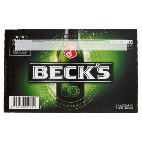 BECK'S Birra pilsner tedesca bottiglia 24x33cl