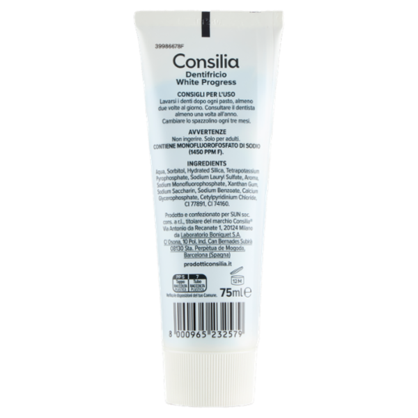 Consilia Dentifricio White Progress 75 ml