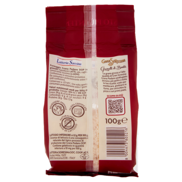 Gran Soresina Granelli di Bontà Grana Padano DOP 100 g
