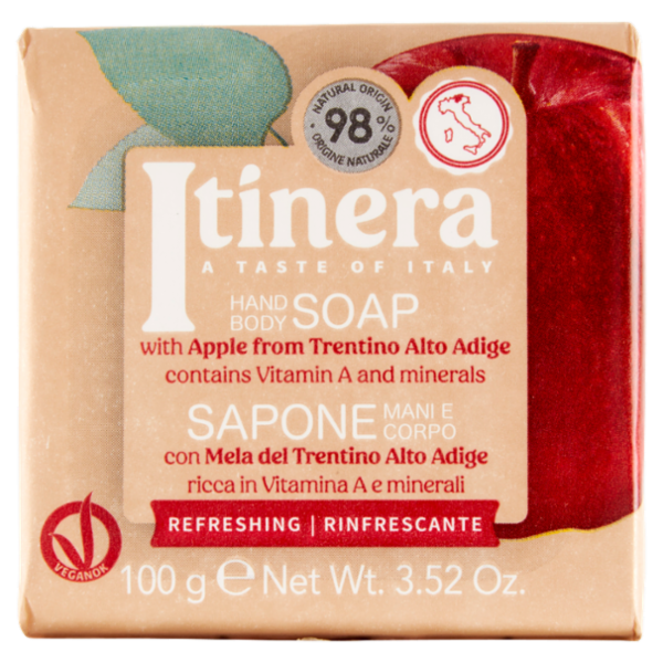 Itinera Sapone Mani e Corpo con Mela del Trentino Alto Adige Rinfrescante 100 g