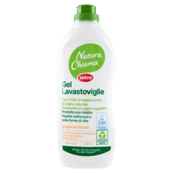 Selex Natura Chiama Detersivo Per Lavastoviglie Gel Ecologico Limone 38 Lavaggi 650 Ml