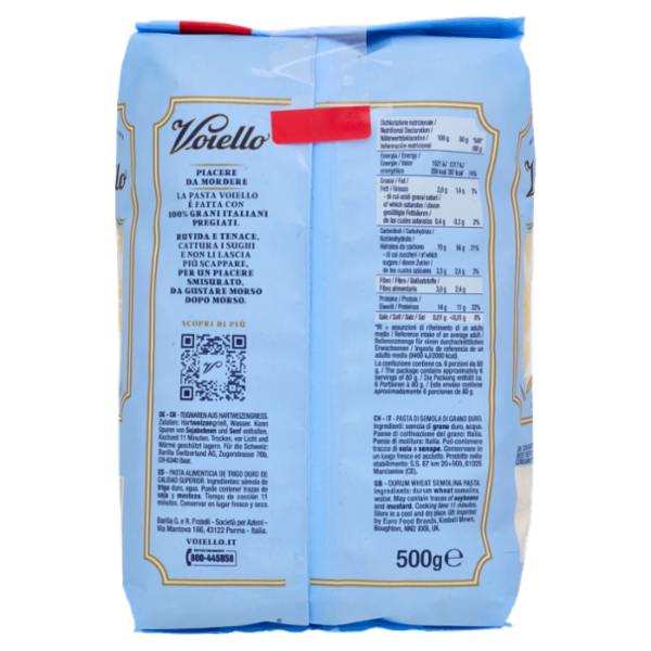 Voiello Pasta Il Fusillo N°141 Grani 100% Italiani Trafilata Bronzo 500g