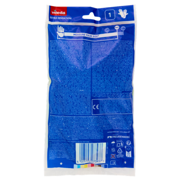 Vileda Guanti Extra Sensation, Guanti Casalinghi Taglia M