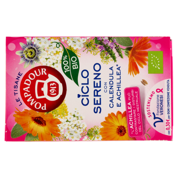 Pompadour Le Tisane Ciclo Sereno con Calendula e Achillea* 16 x 2 g