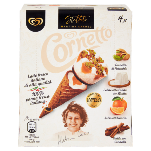 Cornetto Algida Stellati Martina Caruso 4 x 57 g